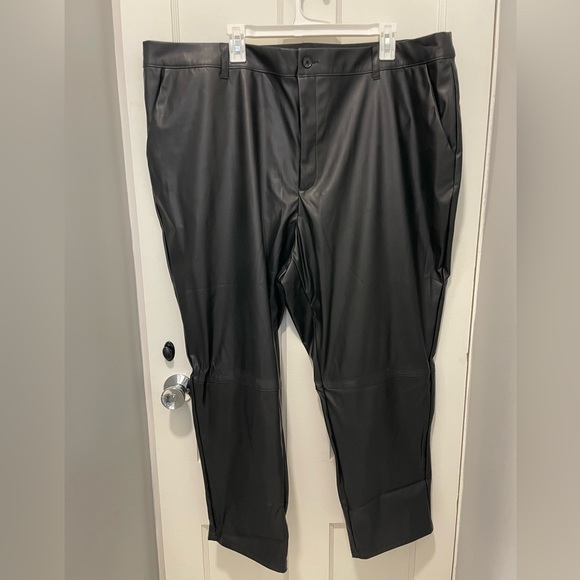 NWT Nili Lotan for Target black faux leather pants. Size 20/22W - Picture 6 of 7